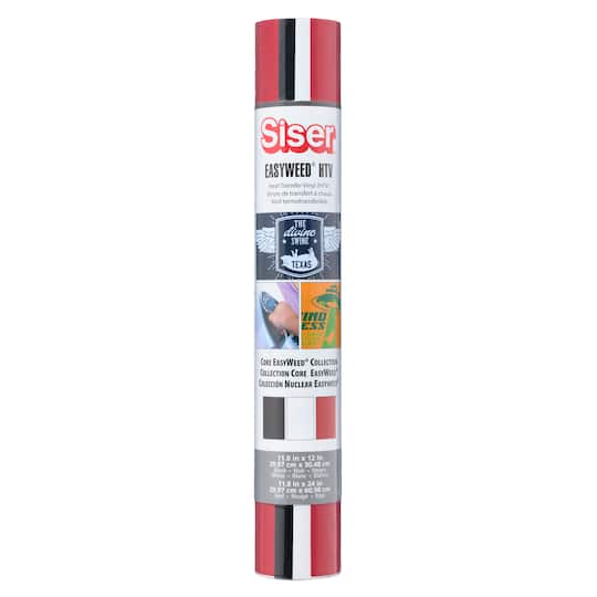 Siser&#xAE; Easyweed&#xAE; Heat Transfer Vinyl Sampler, Red, White &#x26; Black